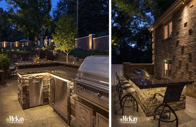 outdoor kitchen grill lighting ideas