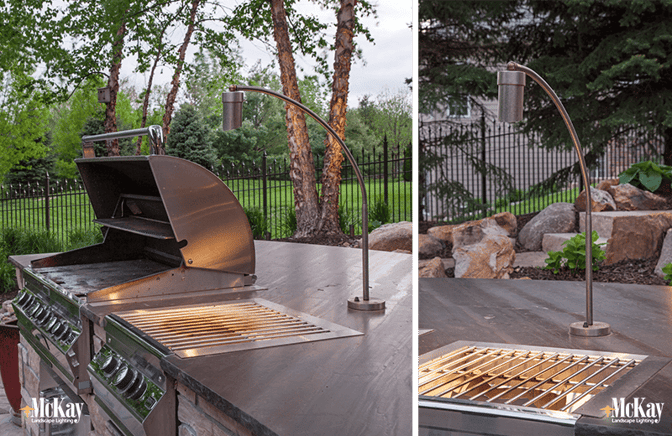 outdoor kitchen grill lighting ideas